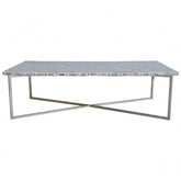 Maaya Bone Inlay Rectangular Coffee Table Grey Geometric
